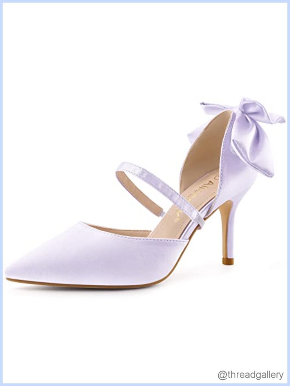 Satin Pointed Toe Bow Stiletto Heels High Heel Pumps